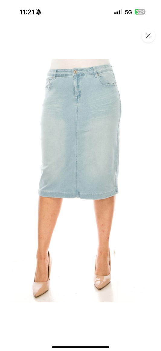 Light Denim Skirt
