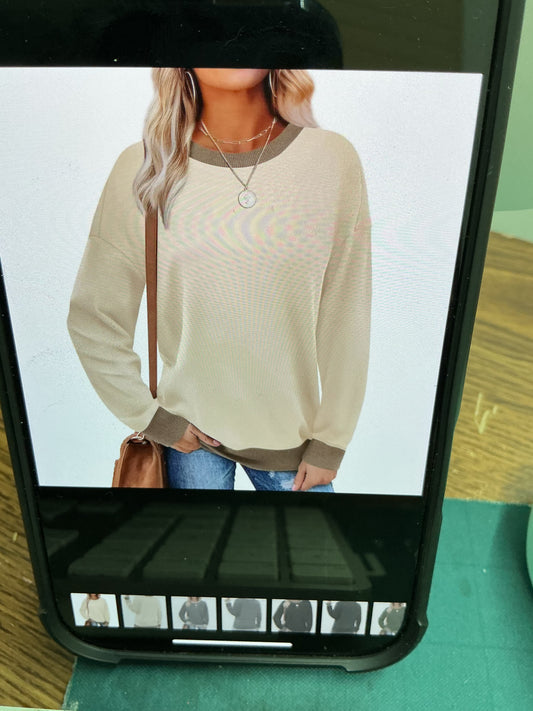 Color block Crewneck